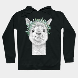 Alpaca with wreath Hoodie